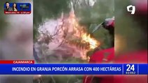 Cajamarca: incendio forestal amenaza Granja Porcón