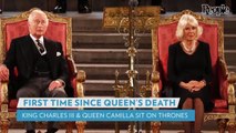 King Charles and Queen Camilla Sit on Thrones for First Time Since Queen Elizabeth's Death