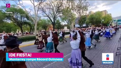 Monterrey gana Récord Guinness por el más grande baile folklórico
