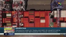 Trabajadores argentinos se movilizaron en defensa del río Paraná y el canal Magdalena