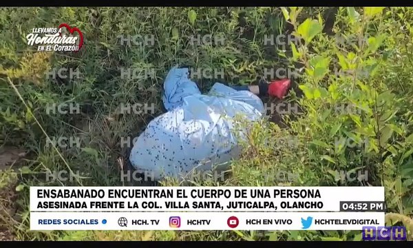 Encuentran a una persona Ensabanada en Juticalpa, Olancho