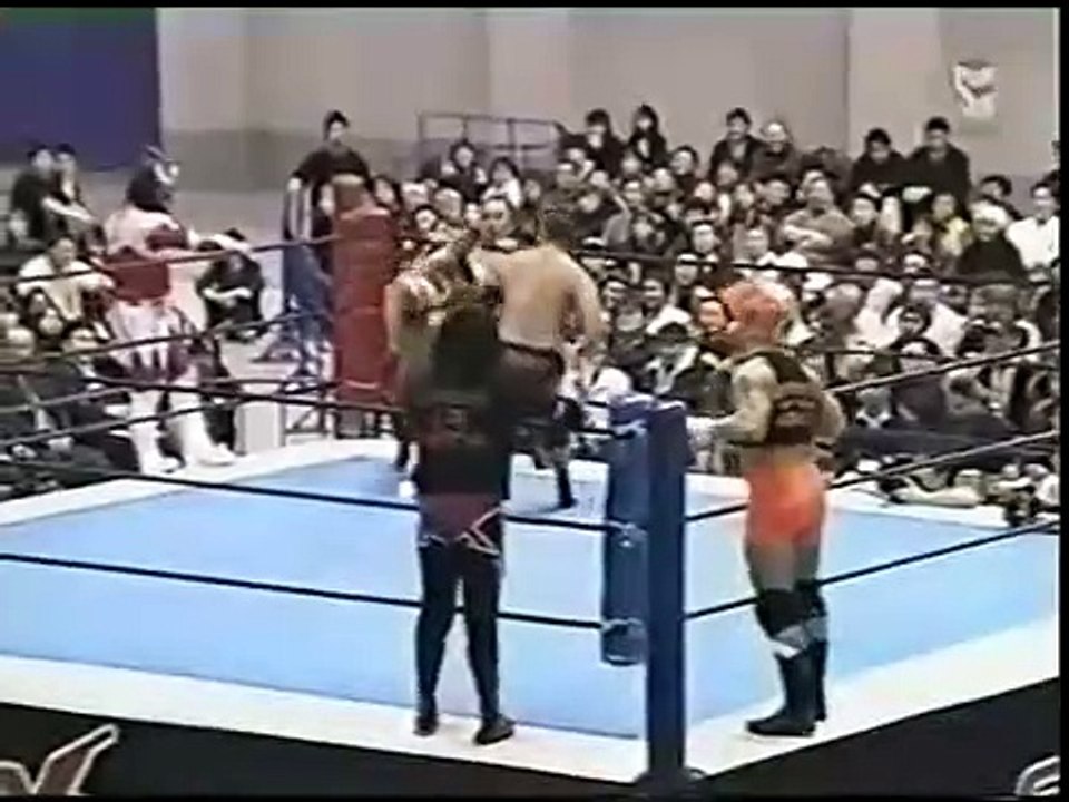 Tiger Mask IV & Super Crazy & Curry Man vs Jushin Thunder Lyger & Gado & Jedo