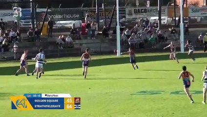 Storm's Riley Clarke kicks a crucial goal in the qualifying final