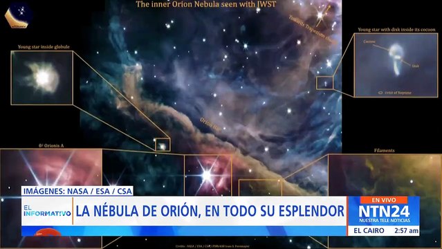 Telescopio James Webb de la NASA reveló “impresionantes” fotografías de la Nebulosa de Orión