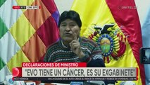 Del Castillo dice que cuando habló de cáncer en el gabinete de Evo se refería a dos exministros