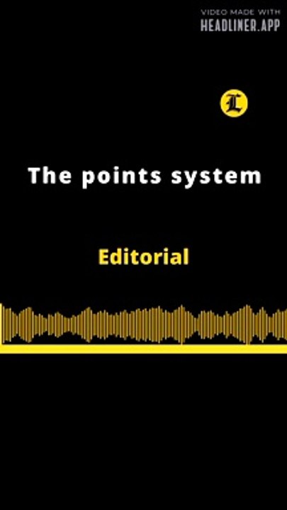 Editorial en ingles: The Points System