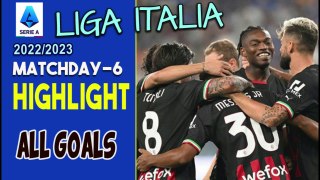 HIGHLIGHTS Liga SERI A ITALIA Matchday 6 musim 2022-2003 ALL GOALS