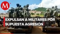 Habitantes de Arcelia, Guerrero corren a militares del lugar