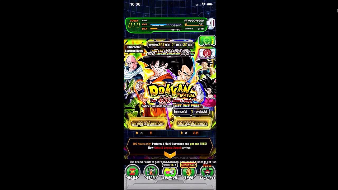DBZ Dokkan Battle LR Super Vegito &  LR Majin Buu (Gohan) Dokkan Festival Summons