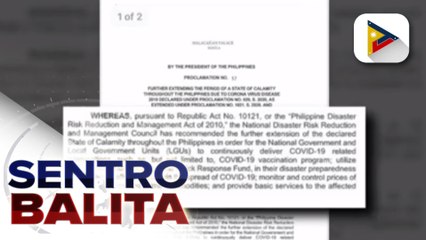 Pag-iral ng state of calamity dahil sa COVID-19, pinalawig ni President Ferdinand R. Marcos Jr. hanggang sa Dec. 31
