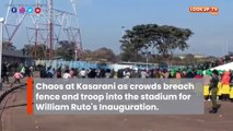 People injured at Kasarani Stadium while forcing their way to witness Ruto's inauguration