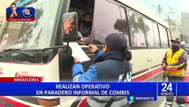 Municipalidad de Miraflores realizó operativo contra combis informales