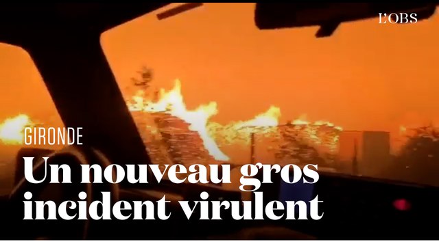 Les images du nouveau gros incendie en Gironde, dans le secteur de Saumos