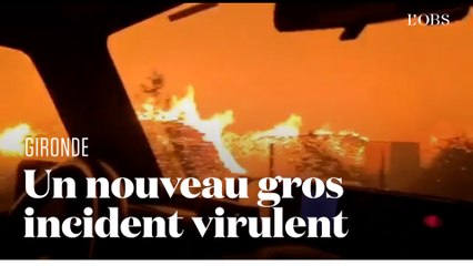 Les images du nouveau gros incendie en Gironde, dans le secteur de Saumos