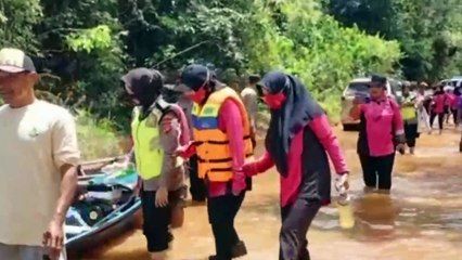 Polres Kotim Peduli Korban Banjir