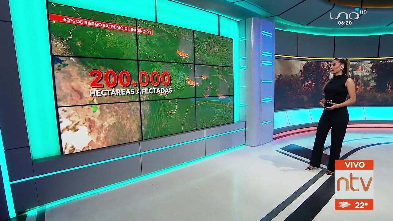 Santa Cruz en llamas. El departamento tiene un 63% de riesgo extremo por incendios forestales.