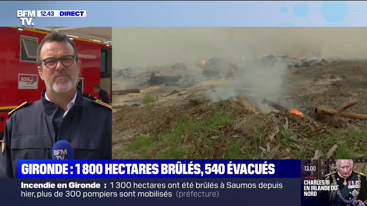 Incendie en Gironde: plus de 1800 hectares ont été brûlés selon le sous-préfet