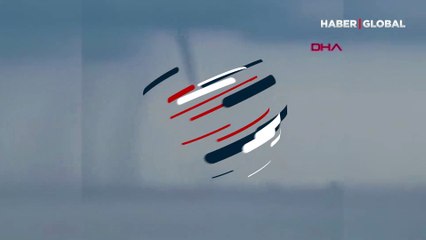 Marmara Denizi'nde hortum! O anlar kameradaa