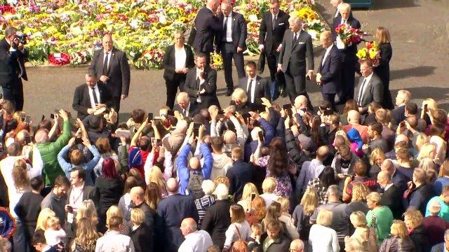 King Charles greets crowds at Hillsborough Castle