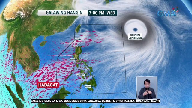 Bagyo sa labas ng PAR, posibleng pumasok sa PAR sa Huwebes o Biyernes at saka tatawaging Bagyong Josie | 24 Oras