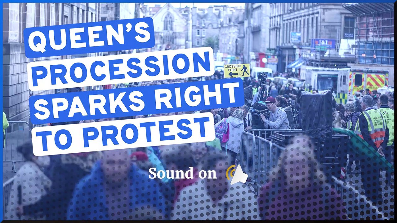Queen's funeral procession sparks protests about the right to protest