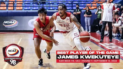 NCAA Season 98 | Best Player: James Kwekuteye (San Beda vs EAC) | Men's Basketball Round 1