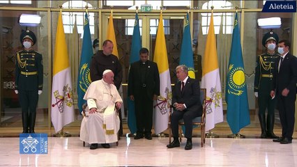 L'arrivée du pape François au Kazakhstan