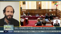 Congreso peruano inicia proceso para adelantar elecciones presidenciales y congresales
