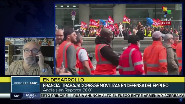 Reporte 360º 13-09: Trabajadores franceses marchan en defensa del empleo