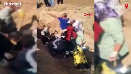 Göçükte toprak altından çıkarılan işçi hastaneye kaldırıldı