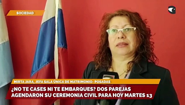 ¿No te cases ni te embarques? Dos parejas agendaron su ceremonia civil para hoy martes 13