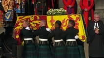 Princess Anne escorts Queen’s coffin out of Edinburgh