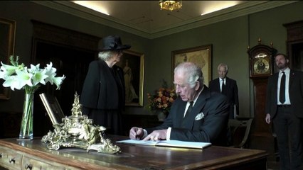 King Charles exasperated with leaking pen during signing ceremony at  Hillsborough Castle