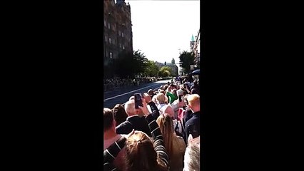 King Charles Belfast City Centre drive past