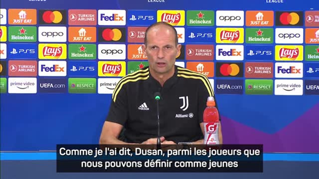 Juventus - Allegri : “Vlahovic fait partie des meilleurs jeunes avec Mbappé et Haaland”