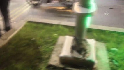 Trafik sinyalizasyon direğinden malzeme çalan kişi yakalandı