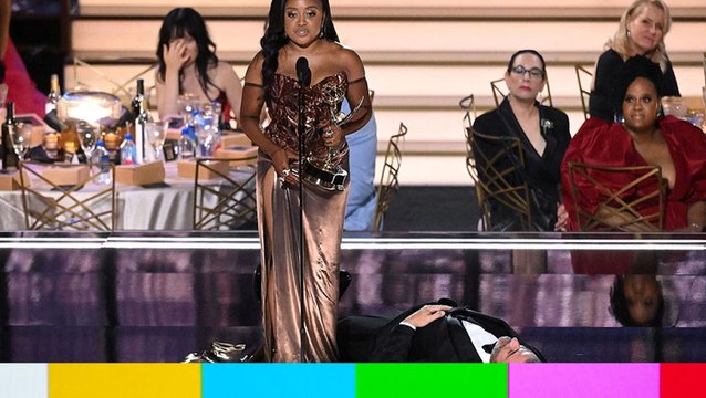 Jimmy Kimmel Lying Onstage During Quinta Brunson’s Emmys Speech Spurs Backlash | THR News