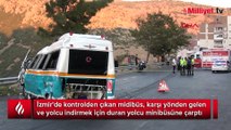 Midibüs yolcu minibüsüne çarptı: 1 ölü, 6 yaralı