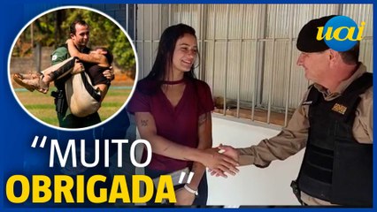 Família reencontra PM que ajudou na busca de mãe e filha