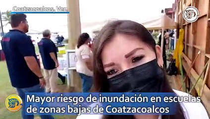 Mayor riesgo de inundación en escuelas de zonas bajas de Coatzacoalcos