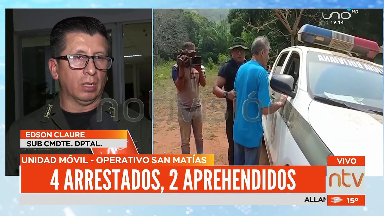 4 arrestados y 2  aprehendidos y por asesinato en San Matías