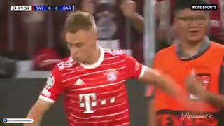 Lucas Hernandez Gives Bayern The Bayren Minchen vs. Barcelona _ 2_0 foot sport