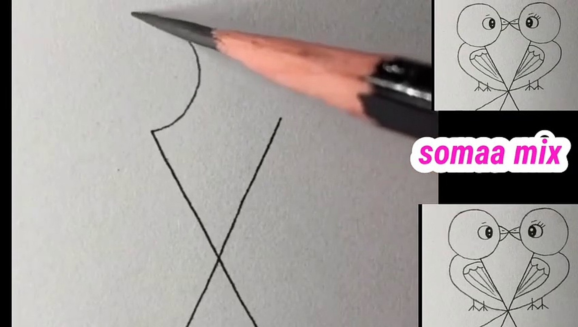 رسم طائر بطريقه سهله جدا علمي اولادك الرسم بسهوله - فيديو Dailymotion