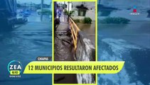 Lluvias dejan afectaciones en al menos 12 municipios de Chiapas