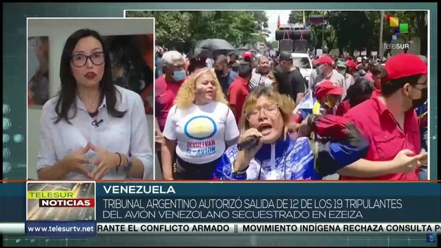 Justicia argentina autorizó salida de 12 tripulantes del avión venezolano secuestrado en EZEIZA