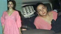 Alia Bhatt Baby Bump Flaunt करते Without Makeup Pink Maxi Dress Video,Face पर थकान..*Entertainment
