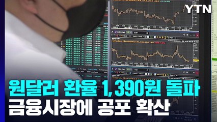 美 고물가 쇼크에...원-달러 환율 1,390원마저 돌파 / YTN