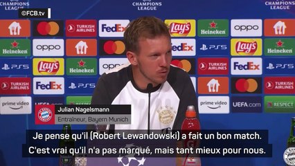 Nagelsmann : "Tant mieux que Lewandowski n'ait pas marqué"