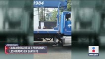 Tráiler se queda sin frenos y provoca aparatoso accidente en Santa Fe