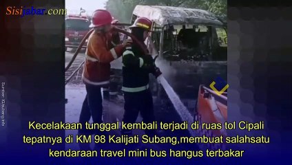 Setelah Mengisi BBM, Travel Jurusan Cirebon-Jakarta Hangus Terbakar di Tol Cipali KM 98